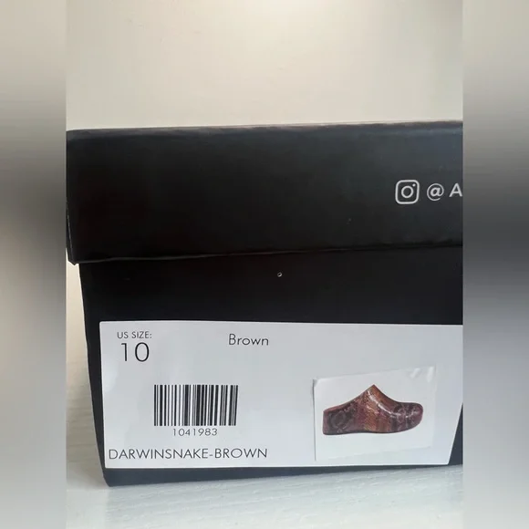 New AZALEA WANG CLOG IN BROWN Snake Print Platform Shoes Size 10 fits like 9.5 - Picture 7 of 7